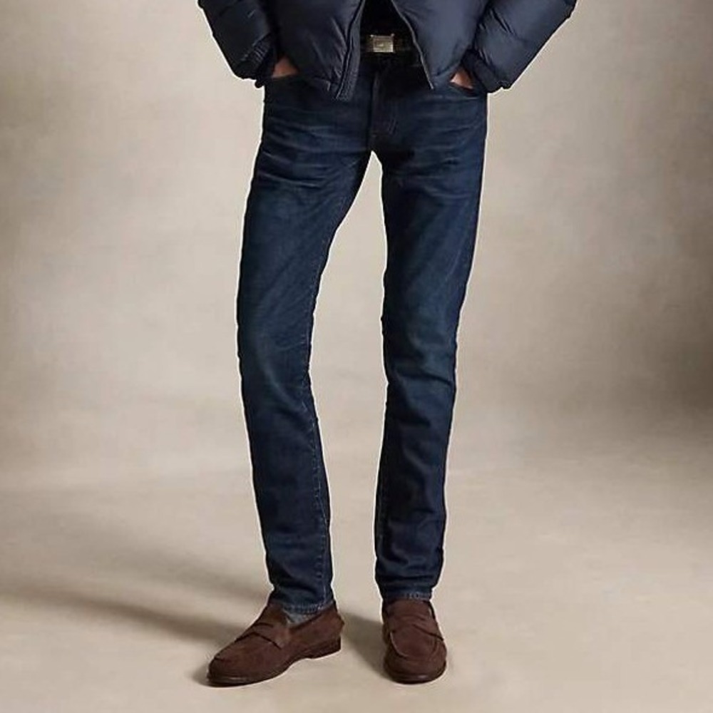 Ralph Lauren Purple Label Men's Slim Fit Stretch Denim Jeans Dark Indigo- 32x32